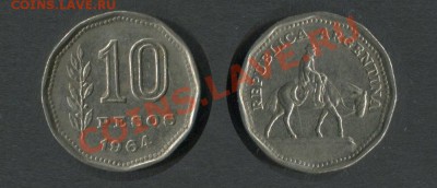 Аргентина 10 песо 1964 - Аргентина-10-песо-1964