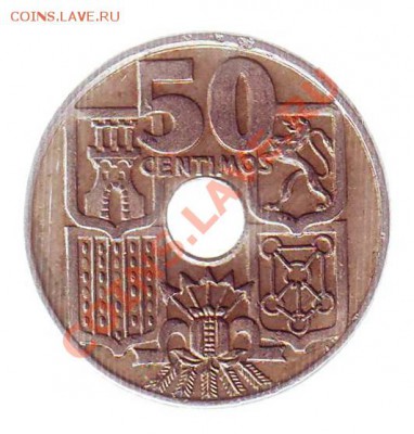 ИСПАНИЯ.50 СЕНТИМО.1949(56).ЯКОРЬ. до 28.11.12 в 22.00мск - Испания 50 сентимо 1949 2.JPG