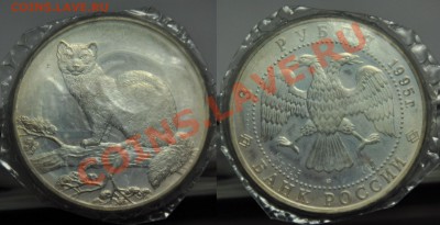 3 рубля 1995г. "Соболь" ---До 27-11-12 до 22-00---- - 3руб1995г.Соболь_1
