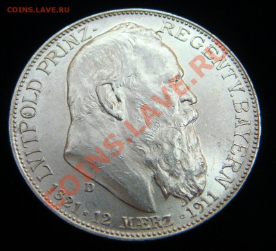 Германия Бавария 2 марки 1911 UNC - 3