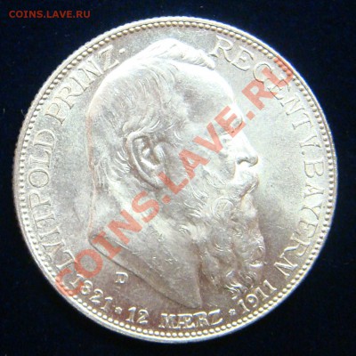Германия Бавария 2 марки 1911 UNC - 2
