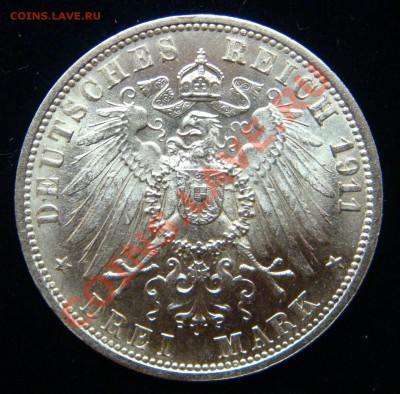 Германия Вюртемберг 3 марки 1911 UNC - 1