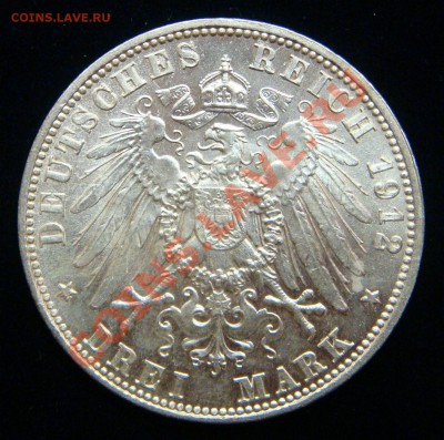 Германия Бавария 3 марки 1912 UNC - 1