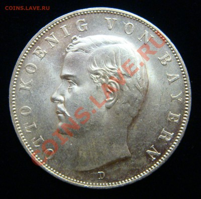 Германия Бавария 3 марки 1912 UNC - 2