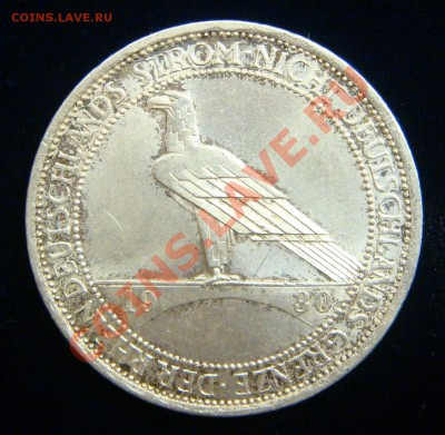 Германия Веймар 3 марки 1930 UNC - 2