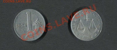 Италия 1 лира 1954 - Италия-1-лира-1954