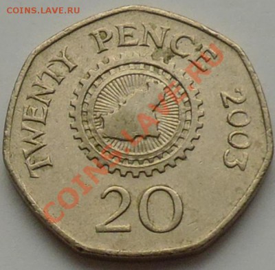 ГЕРНСИ - 20 пенсов 2003 - до 29 НОЯБРЯ - 350