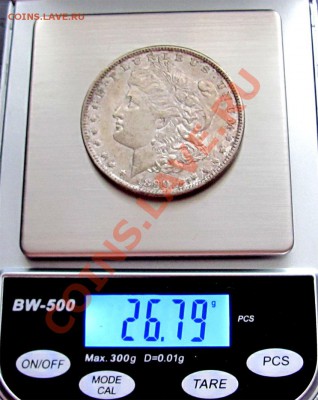 U36 Ag США Morgan Dollar 1890 UNC до 30.11 до 22°° - U36 Morgan Dollar 1890 UNC_3