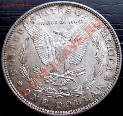 U36 Ag США Morgan Dollar 1890 UNC до 30.11 до 22°° - U36 Morgan Dollar 1890 UNC_2