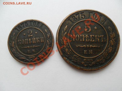 1коп. и 5 коп.  1875г. До 28.11.12г. в 22-00 по Москве. - SAM_4313.JPG