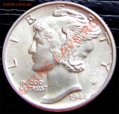 U41 Ag США 10¢ Dime 1944 A-Unc до 30.11 до 22°° - U41 Dime 1944_1