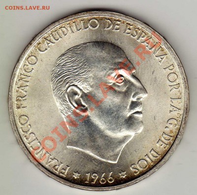 Ag ИСПАНИЯ 100 ПЕСЕТ 1966 (70) ДО 29.11.12 В 22.00МСК (3802) - img577