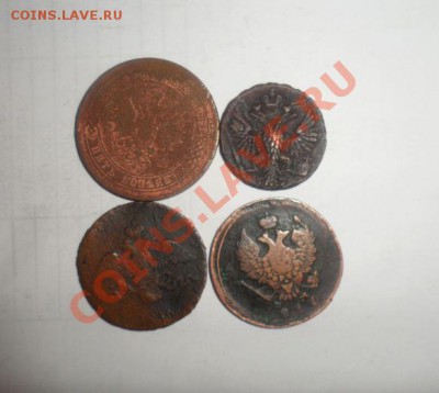 2 копейки 1817,1836г. 5 копеек 1872г. Денга 1749г. - 1.JPG