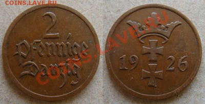 - Данциг -  2 пфеннига 1926 -  до 03. 12. 12 в 22:00 - 2 1926