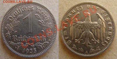 - Германия - 1 марка 1935 А Веймар. - до 03. 12. 12 в 22:00 - 1 m 1935