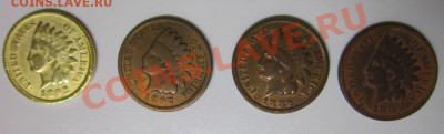 1 цент США желтого цвета (брак?) на оценку - indian_2