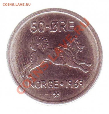 НОРВЕГИЯ.50 ОРЕ.1969.ЛАЙКА. до 05.12.12 в 22.00мск - Норвегия 50 оре 1969 .2.JPG