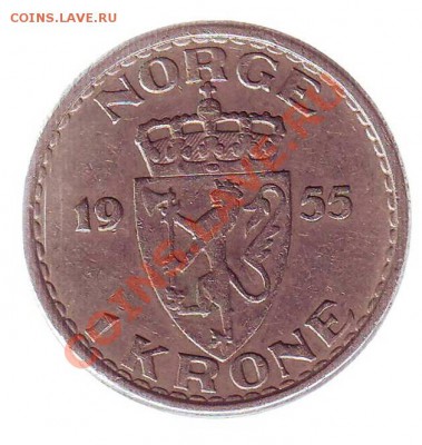 НОРВЕГИЯ.КРОНА.1955. до 05.12.12 в 22.00мск - Норвегия  крона 1955 .1.JPG