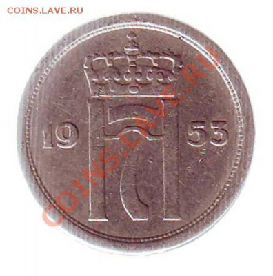 НОРВЕГИЯ.25 ОРЕ.1953. до 06.12.12 в 22.00мск - норвегия 25 оре 1953 2.JPG