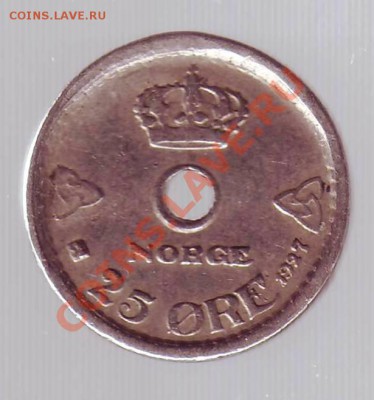 Норвегия 25 оре. 1927. Непрочекан?? - брак 3.JPG