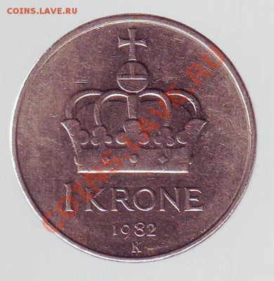 НОРВЕГИЯ.КРОНА.1982. до 07.12.12 в 22.00мск - норвегия 1982 крона 2.JPG