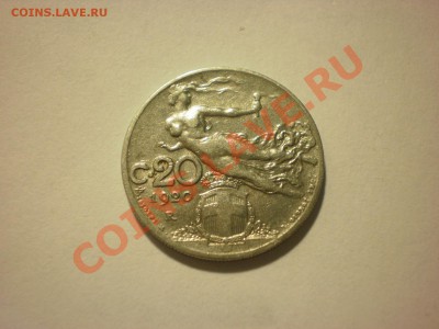 Италия 20 чентезимо 1920 до 05.12. в 22:00 - PC020290.JPG