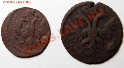 Полушка 1745 и денга 1731 - 1745.JPG