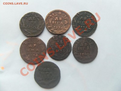 Денга 1730,..31,..34,..36,..37,..40,..51 годы,на оценку. - лот9 031