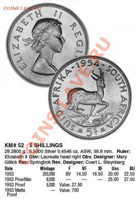 ЮАР: Ag-500 5 шиллингов 1953 СОСТОЯНИЕ до 07.12 22-0 - ЮАР 5 шиллингов 1953-каталог.JPG