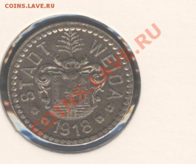 Германия нотгельд 5 марок 1918 Вейда до 06.12 в 22:00 - Германия нотгельд Вейда 5 марок 1918 р