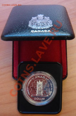 Канада: Ag-500 1$ 1977 капсула+кейс Трон до 10.12 22-00 - Канада доллар 1977-коробка.JPG
