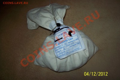 Мешок (1000 шт.) монет 1 цент США под банковской пломбой. - 100_5010.JPG