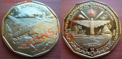 10$ Маршалловы острова 1991 самолет Б-29 до 11.12, 22-0 - Самолет Б-29.JPG