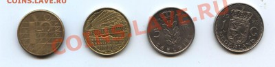 4 иностранные монеты:Нидерланды,Бельгия +Италия юбилейка - Иностранные