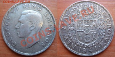 2 кроны 1941 Георг 6 до 12.12 22-00 - Н.Зеландия полукрона 1941.JPG