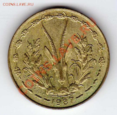 ЗАП.-АФР.ГОС-ВА 5 ФРАНКОВ 1987 ГАЗЕЛЬ ДО 13.12-22Ч (3908) - img090