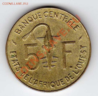 ЗАП.-АФР.ГОС-ВА 5 ФРАНКОВ 1987 ГАЗЕЛЬ ДО 13.12-22Ч (3908) - img115