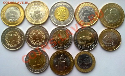 Иностранный БИМЕТАЛЛ 2012 Уганда, Аргентина, Мексика и др. - 061220126914