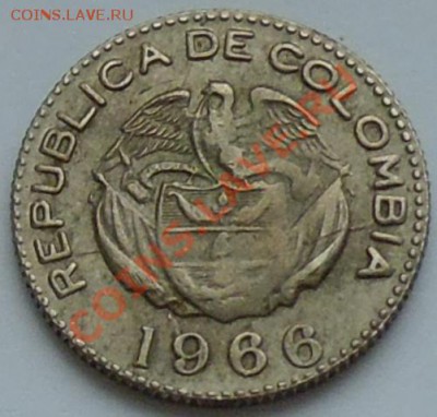 КОЛУМБИЯ - 10 центаво 1966 - до 13 ДЕКАБРЯ - 727