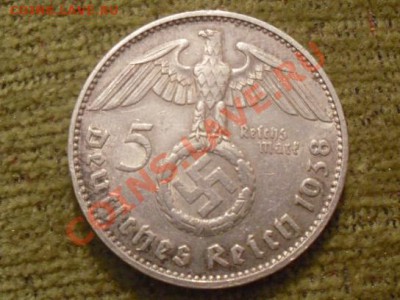 5 рейхсмарок 1938 "J" Ag 900  до 13.12.12 22-00 МСК - SDC11545.JPG