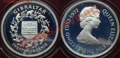 Гибралтар: Ag-925 Крона 1977 ПРУФ до 13.12.12, 22-00 - крона Гибралтар 1977.JPG
