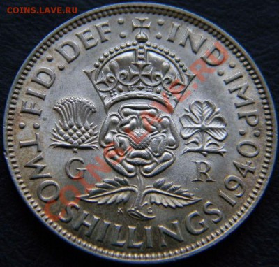 флорин Британия 1940г. UNC - DSCN4311.JPG