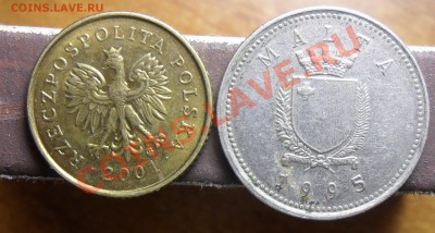 1грош Польша,2с  Мальта оценка. - 2