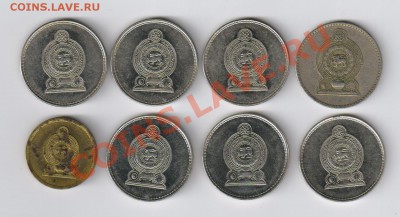 ШРИ ЛАНКА 8 монет до 16.12.2012г 21-00 - 8 монет ШРИ ЛАНКА