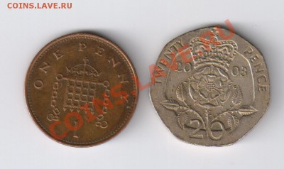 ВЕЛИКОБРИТАНИЯ - 20 + 1 пенсо до 16.12.2012г 21-00 - 21 пенс ВЕЛИКОБРИТАНИЯ 001