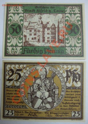 Нотгельд : 50 и 25 пфеннигов stadt ALFELD 1921 !!Пресс!! - IMG_2253.JPG