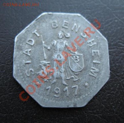 1917, Бенсхайм, 10 пф, до 18.12 в 21-00 мск - н бенхайм 25 а 