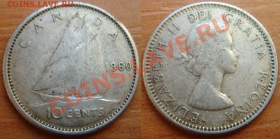 Канада: Ag-800 10 центов 1960 до 18.12.12, 22-00 - Канада 10 центов 1960.JPG