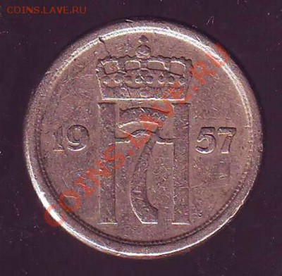 НОРВЕГИЯ.25 ОРЕ.1957. до 19.12.12 в 22.00мск - норвегия 25 оре 1957 2.JPG
