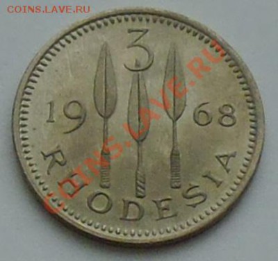 РОДЕЗИЯ - 3 пенса 1968 - до 20 ДЕКАБРЯ - 111